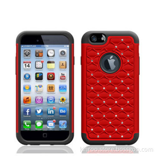 Hybrid Case for iPhone 6 4.7" with Fake Crystal